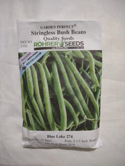 Stringless Bush Beans 2oz Blue Lake 274 Non-GMO Seeds, Maturity 57 Days