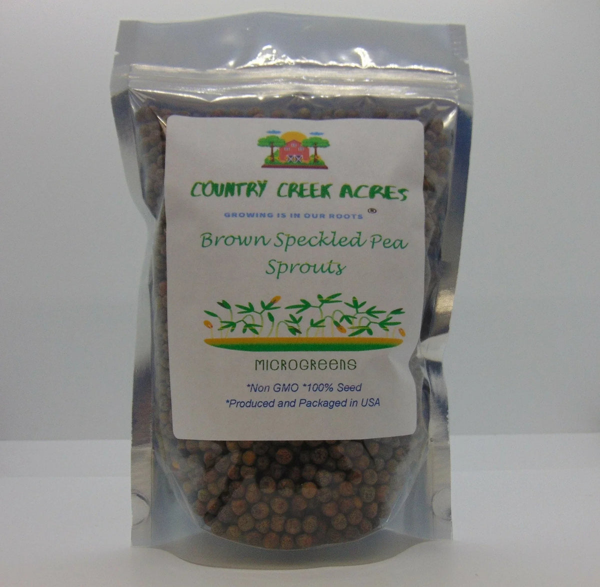 Brown Speckled Pea Seeds - 4 oz - Heirloom Variety - Pisum sativum