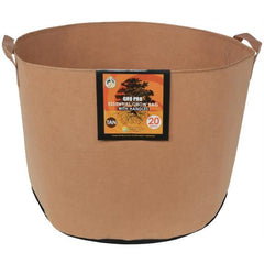 Gro Pro Essential Round Fabric Pot w/ Handles 20 Gallon - Tan (42/Cs)