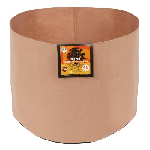 Gro Pro Essential Round Fabric Pot - Tan 45 Gallon (25/Cs)