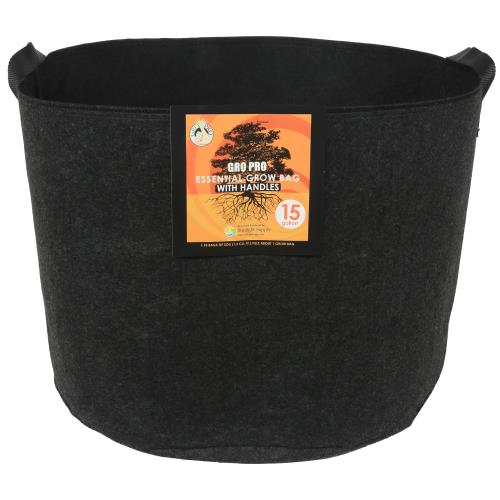 Gro Pro Essential Round Fabric Pot w/ Handles 15 Gallon