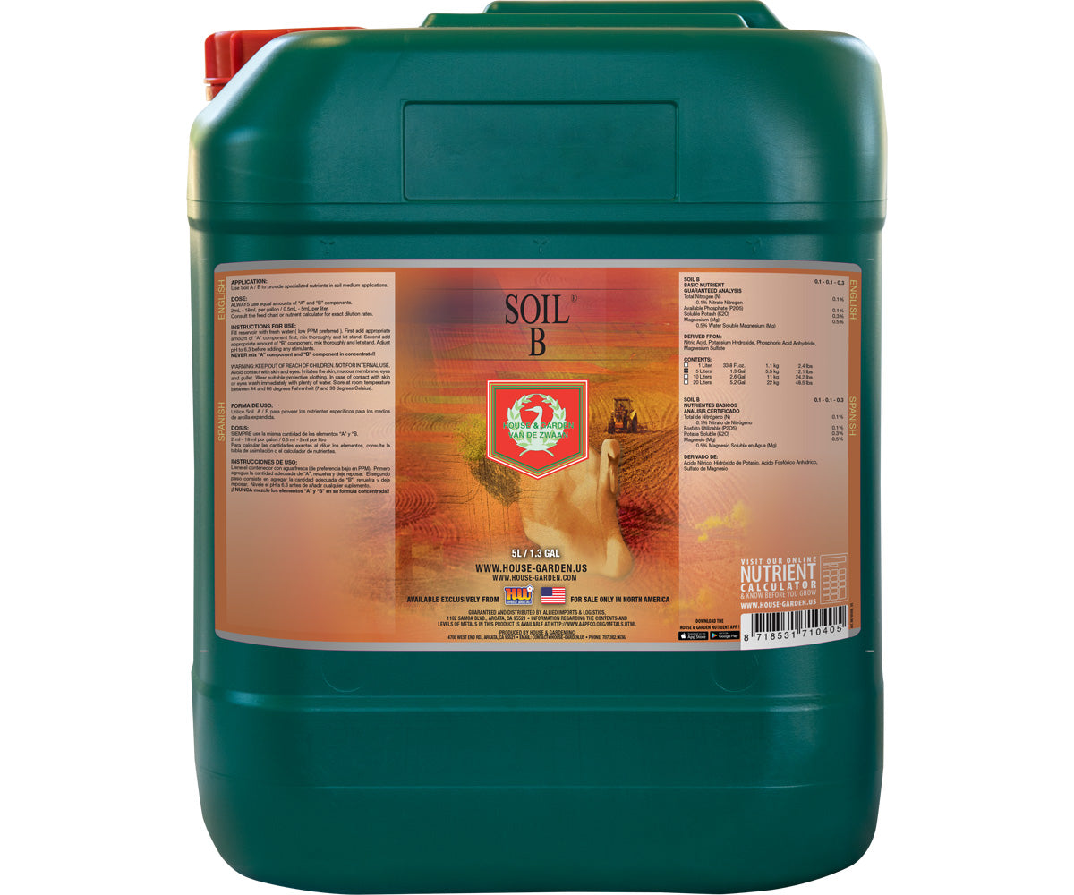 House & Garden Soil Nutrient B, 5 Liters