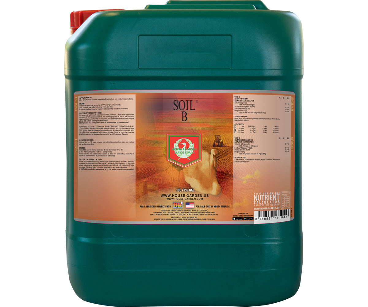 House & Garden Soil Nutrient B, 10 Liters