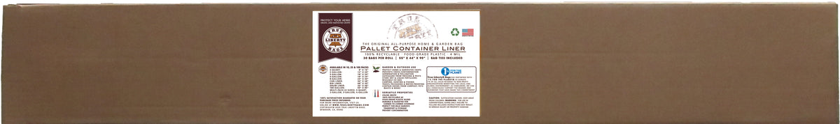 Pallet Container Liner 55" x 44" x 90", 30 bags/roll, white