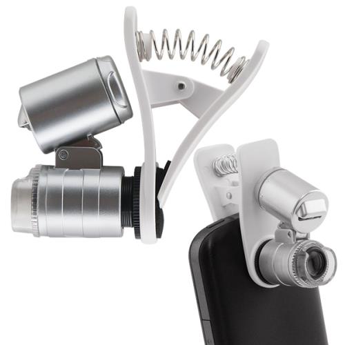 Grower's Edge Universal Cell Phone Illuminated Microscope w/ Clip - 60x (20/Cs)